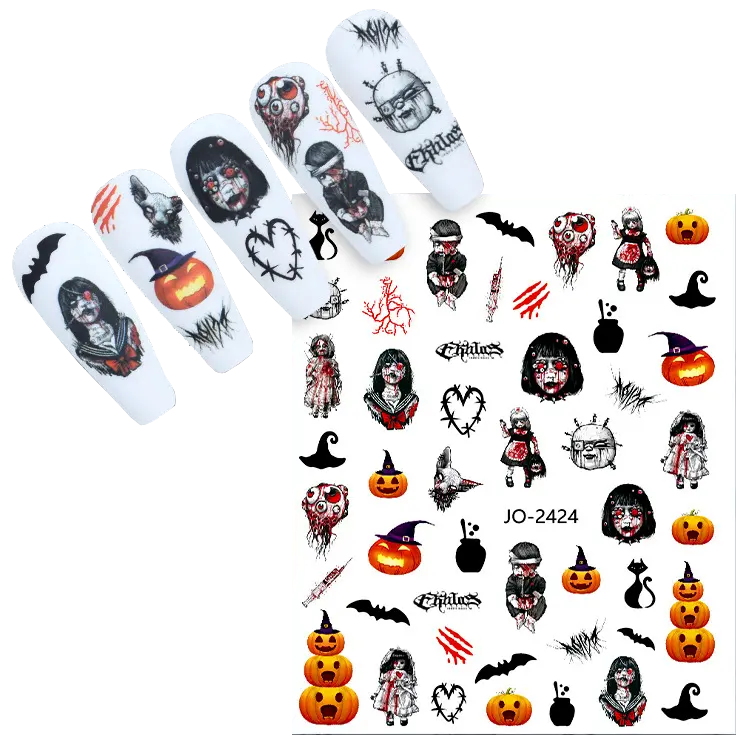 Autocolante Halloween Boneca e Abóbora