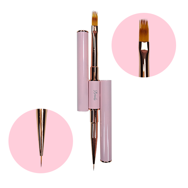 Pincel Master Princess Rosa Bebé Ombre e Liner 000 SBNails