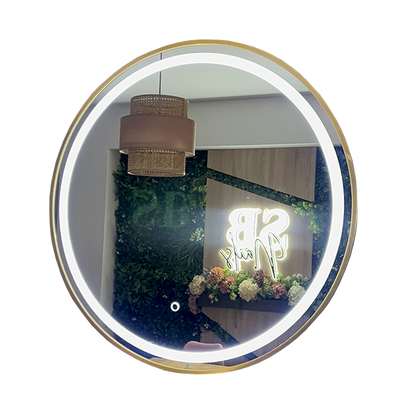 Espelho Luxury Salon Redondo Gold