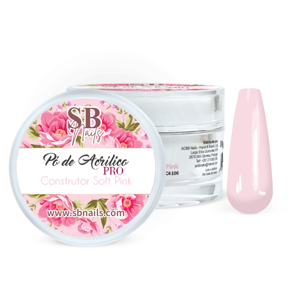 Pó de Acrílico Construtor Soft Pink 30g