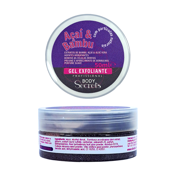 Gel Exfoliante Bambu, Açai e Grainha de Uva 50ml