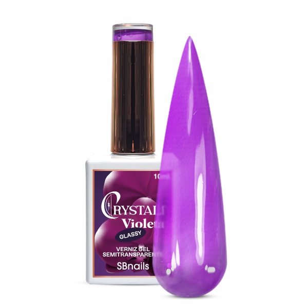Verniz Gel Crystali Violeta Glassy 10ml
