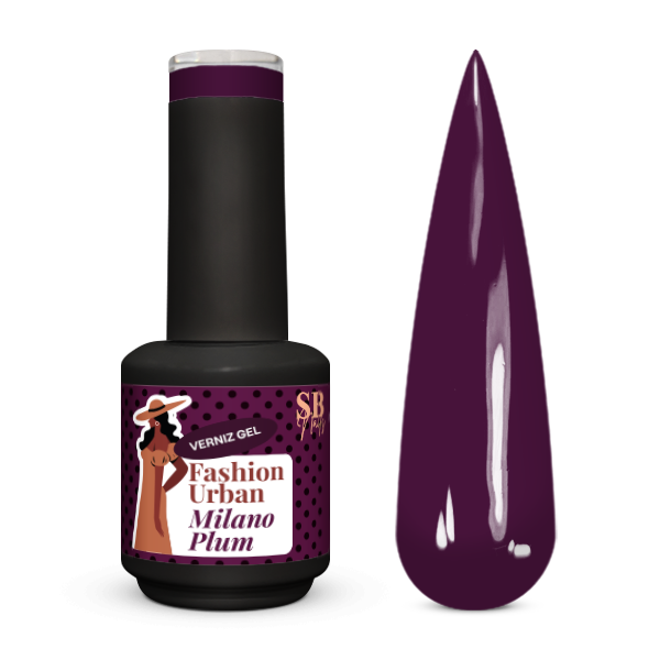 Verniz Gel Fashion Urban Milano Plum 10ml