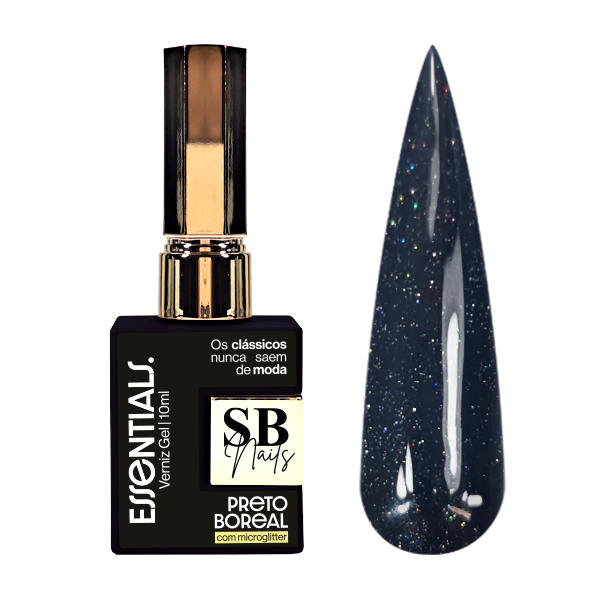 Verniz Gel Essentials Preto Boreal 10ml